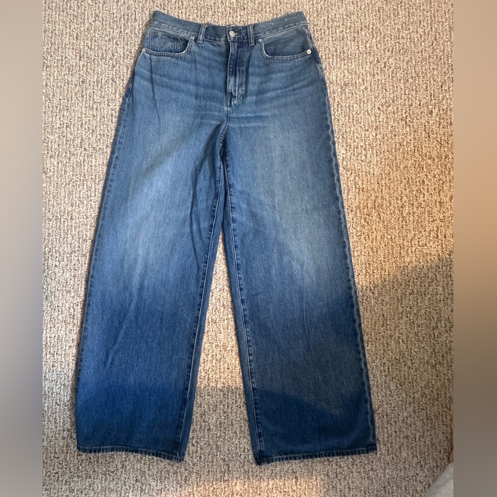 Madewell Wide Leg Jeans - Medium Wash (Size 29, 32” inseam) - Picture 3 of 4